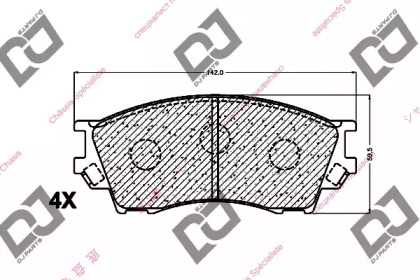 Комплект тормозных колодок DJ PARTS BP1272